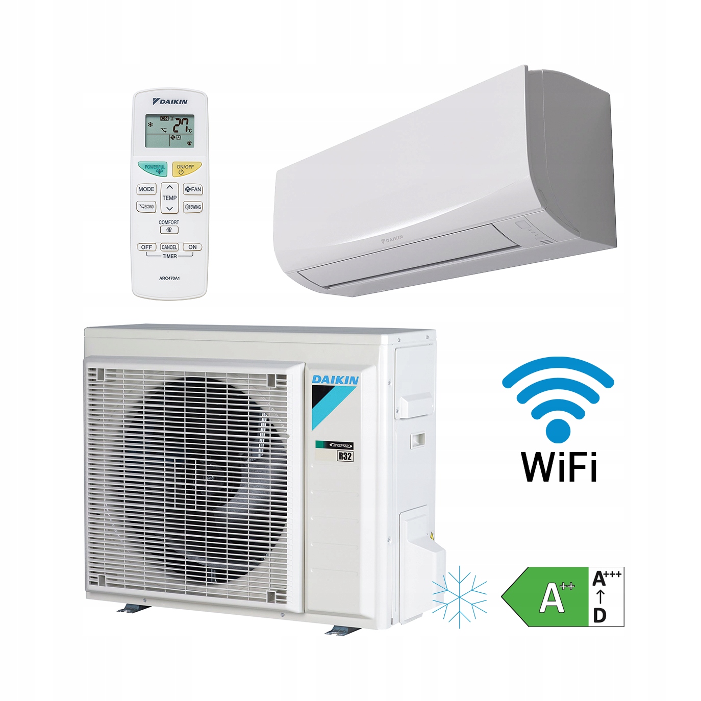 DAIKIN Sensira WiFi 2,5kW 25m2 Grzanie 2,8kW - obrazek 1