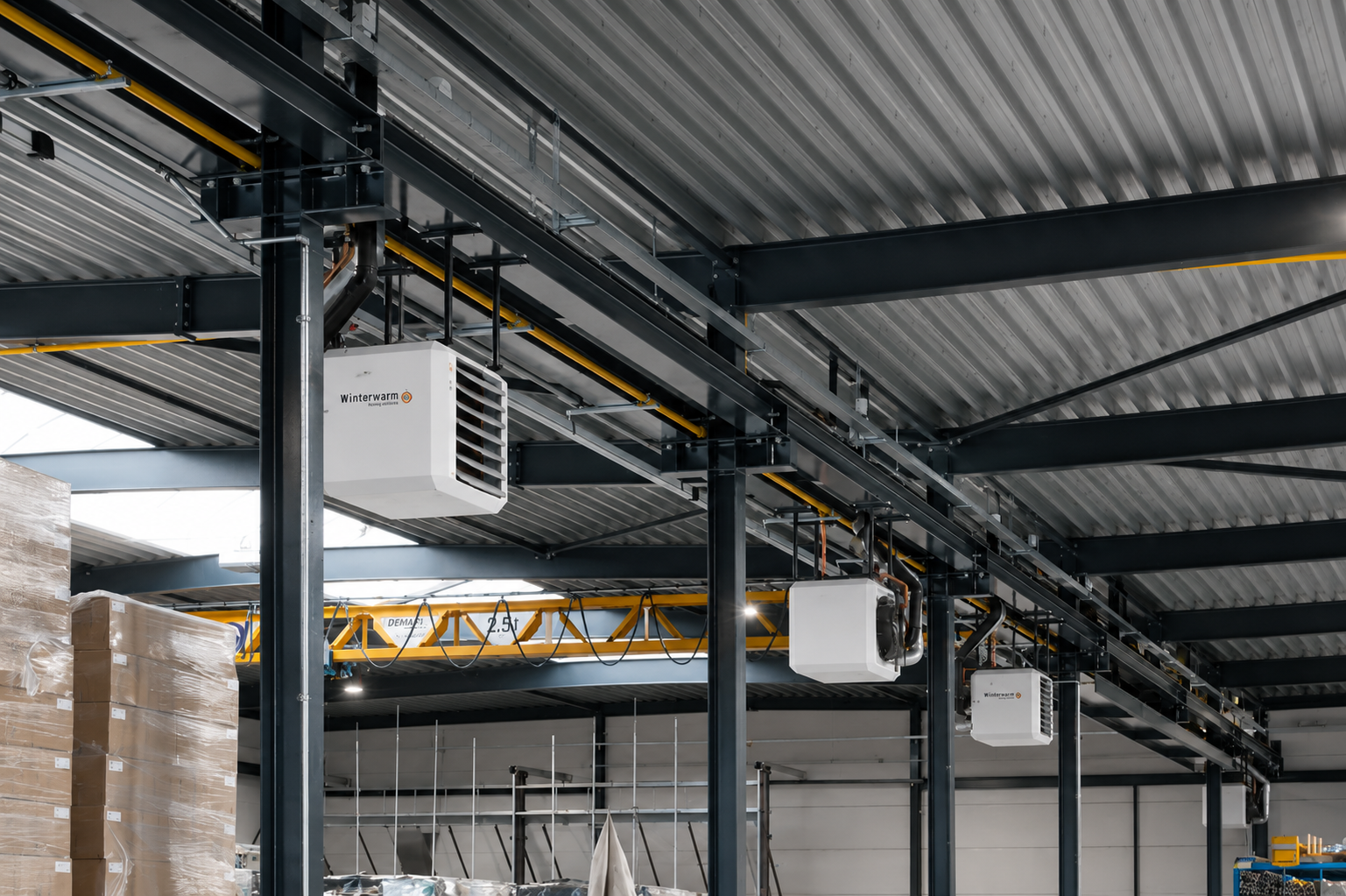 Zestaw nagrzewnicy gazowej 14kW 150m2 do magazynu hali warsztatu - obrazek 4
