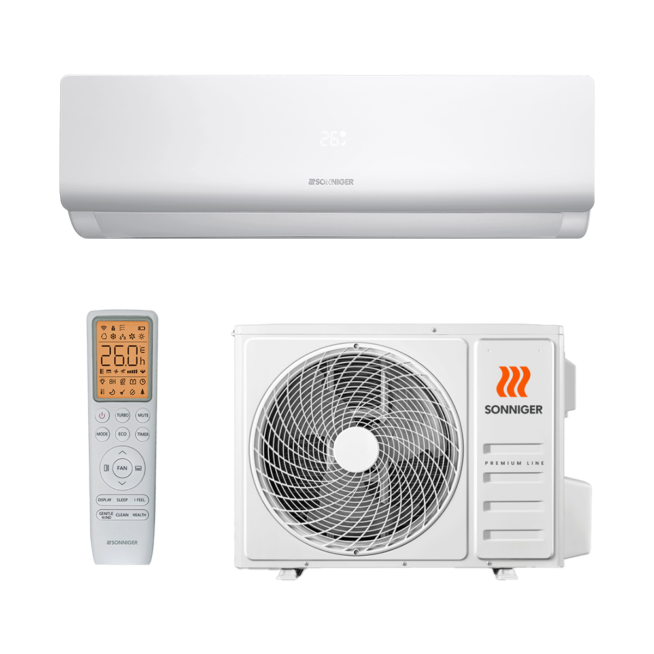 Klimatyzator SONNIGER Split SX 3,4 kW WiFi – zestaw jednostki wewnętrznej i zewnętrznej