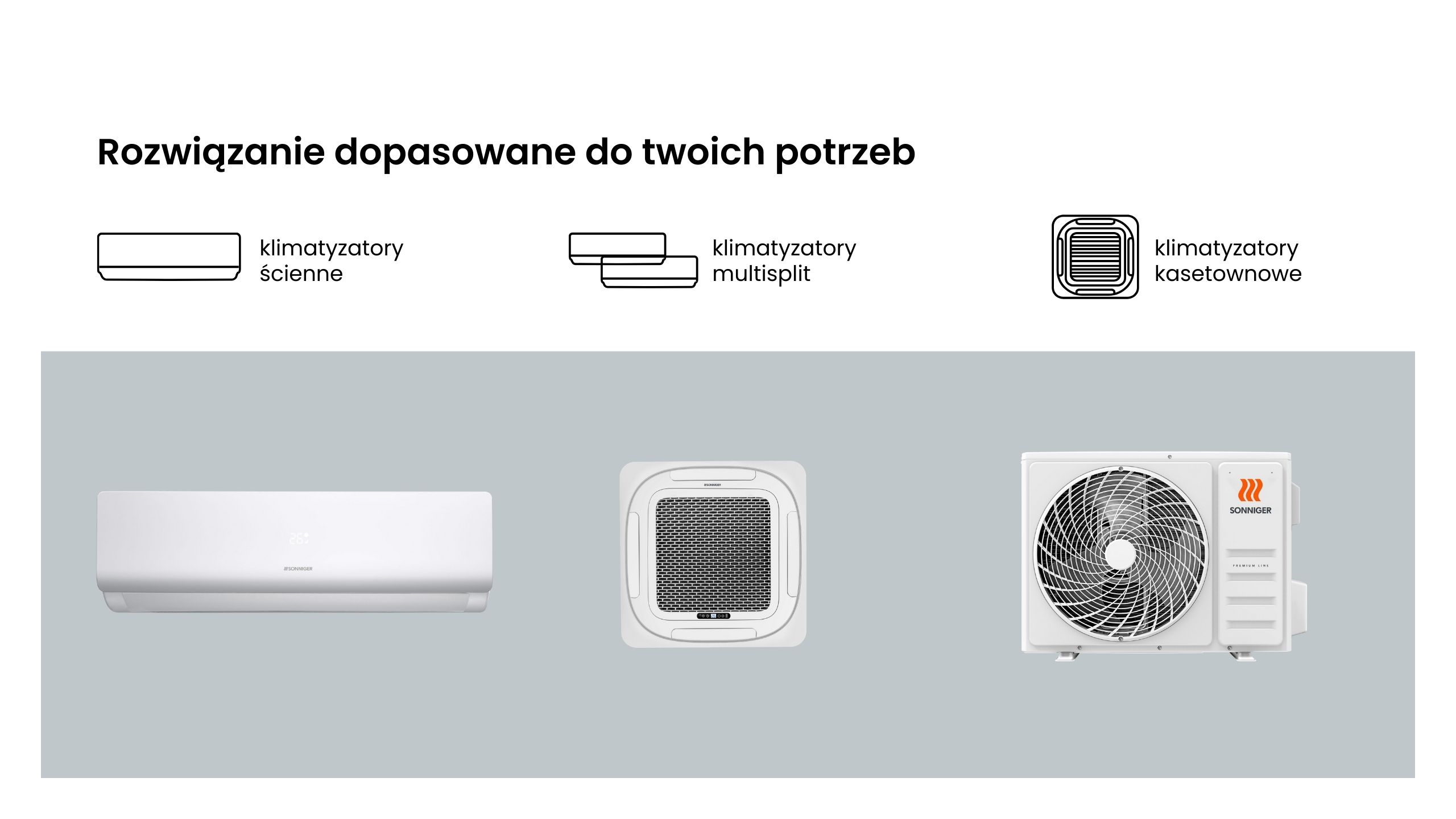 Klimatyzator SONNIGER Split SX 3,4 kW WiFi – zestaw jednostki wewnętrznej i zewnętrznej - obrazek 7