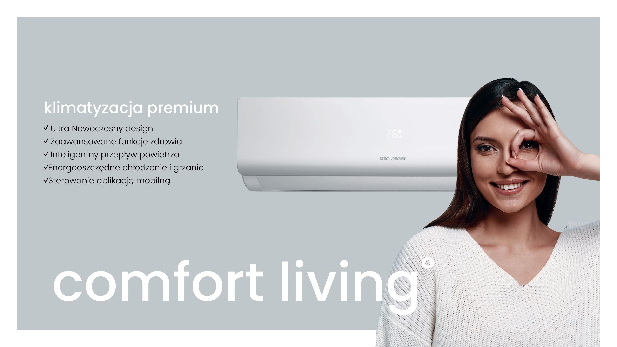 Klimatyzator SONNIGER Split SX 3,4 kW WiFi – zestaw jednostki wewnętrznej i zewnętrznej - obrazek 8