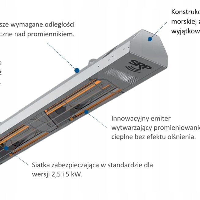 Promiennik elektryczny 2,5 kW sWAVE - obrazek 2