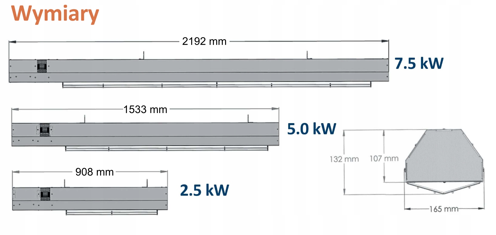 Promiennik elektryczny 2,5 kW sWAVE - obrazek 4