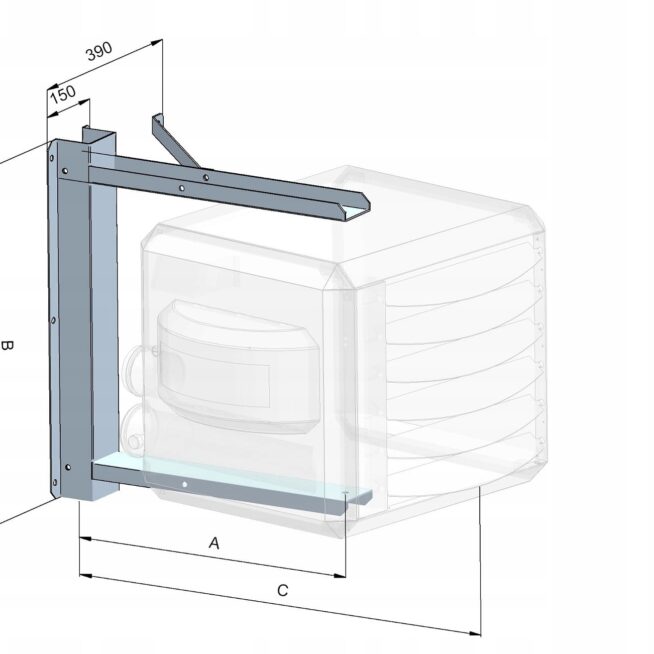 Konsola montażowa Winterwarm GA8610 do nagrzewnic EH, HR 10–20 i XR 10–30